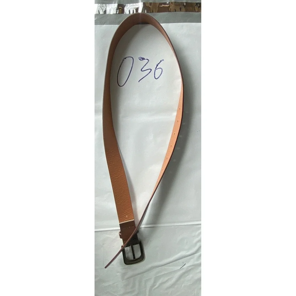 Genuine Leather Reversible Belt –‎ Tan/Brown & Dark Brown with Brass-Tone Buckle
